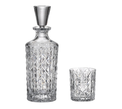 MEMPHIS кристален сервиз за уиски 7 части, Bohemia Crystal Чехия