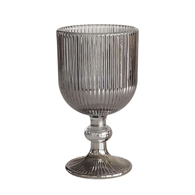 Стъклени чаши за вино 350 мл AURORA - 6 броя, сив цвят