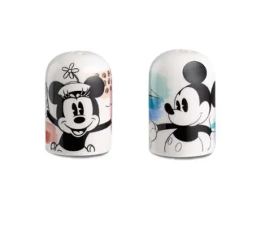 Порцеланов комплект за сол и пипер Mickey & Minnie Mouse Enjoy, Egan Италия