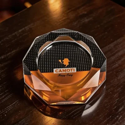 Стъклен пепелник 14.5 см - COHIBA 