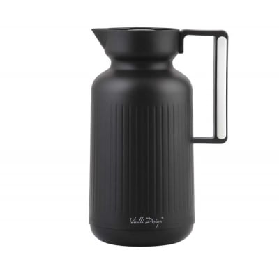 Термо кана 1 литър LUNGO, черен цвят, Vialli Design Полша