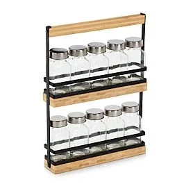 Стойка с 10 бр бурканчета за подправки, ZELLER Германия