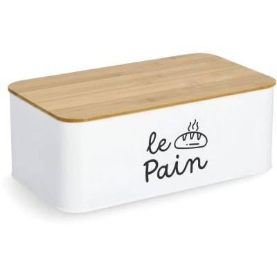 Метална кутия за хляб с бамбуков капак 33 x 18.5 x 12 см Le Pain, ZELLER Германия