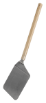 Професионална плътна метална лопата за пица с дървена дръжка