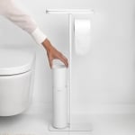 Стойка за тоалетна за четка с държач, MindSet Mineral Fresh White, Brabantia Холандия