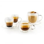 Двустенни чаши за еспресо кафе с дръжка 90 мл Coffeina - 2 броя, Luigi Ferrero
