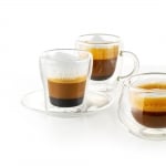 Стъклени подложни чинийки за чашки Coffeina - 2 броя 10.5 см, Luigi Ferrero