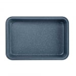 Метална правоъгълна тава за печене 32 x 22 x 5.5 см NIA, син цвят, Luigi Ferrero