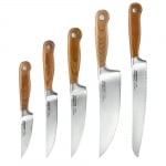 Кухненски ножове 5 броя с дървен блок FeelWood, Tescoma Италия