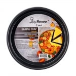 Метална кръгла тава за печене 32.4 x 6.2 см EMA, сив цвят, Luigi Ferrero
