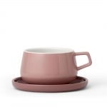 Порцеланова чаша за чай с подложна чинийка 250 мл, VIVA Classic Stone Rose