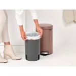 Кош за смет с педал 12 литра NewIcon Satin Taupe, Brabantia Холандия