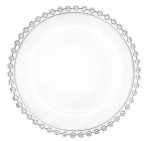 Стъклена безцветна чиния - плато 32 см