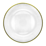 Стъклена подложна чиния със златен кант, Ø 32.5 x h 2 см WICKED
