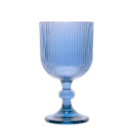 Стъклени чаши за бяло вино 250 мл BLOOM, 6 броя, син цвят
