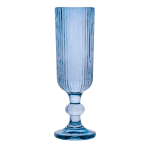 Стъклени чаши за шампанско 150 мл BLOOM, 6 броя, син цвят