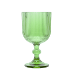Стъклени чаши за бяло вино 250 мл BLOOM, 6 броя, зелен цвят