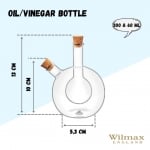 Стъклен комбиниран оливерник за олио и оцет, WILMAX Англия