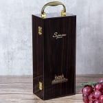 Дървена кутия за бутилка вино с аксесоари, 10 x 35 x 15 см