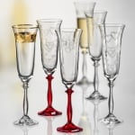 Сватбени чаши за шампанско 180 мл VICTORIA, Bohemia Crystal Чехия