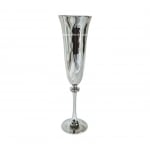 Метализирана чаша за шампанско 180 мл - сребро
