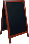 Двустранна дървена информационна дъска за писане, кафяв цвят, 85 x 55.5 x 48 см, SECURIT Нидерландия