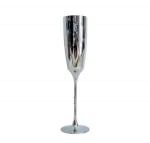 Метализирана чаша за шампанско 200 мл, сребро