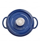 Чугунена кръгла тенджера с капак 20 x 9.5 см, 2.4 литра, син цвят, SUREL Турция