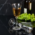 Чаши за червено вино 350 мл ANGELA Platinum, сребрист кант, 6 броя, Bohemia Crystalex