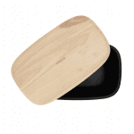 Кутия за хляб с бамбуков капак 34 x 17 x 21 см ALONZO, черен цвят, HOMLA Полша
