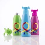 Стоманена бутилка за вода 550 мл, лилав цвят, капачка тип кранче, United Colors Of Benetton