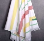 Плажна кърпа 80 x 165 см Хамам Rainbow 80 х 165 см, жълто и зелено, United Colors Of Benetton