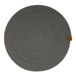 Плетена подложка за хранене 35 см, цвят антрацит, кръгла форма