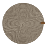 Плетена подложка за хранене 35 см, цвят бежов, кръгла форма