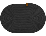 Плетена подложка за хранене 32 x 44 см, цвят антрацит, овална форма