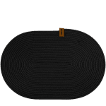 Плетена подложка за хранене 32 x 44 см, черен цвят, овална форма