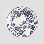 Порцеланова десертна чиния 19 см NAVIA BLUE FLOWER, сини цветя , HOMLA Полша