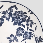 Порцеланова десертна чиния 19 см NAVIA BLUE FLOWER, сини цветя , HOMLA Полша