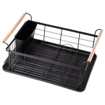 Сушилник за съдове 42.5 x 29.5 x 19 см - черен цвят, VL Полша