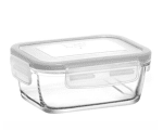 Стъклена кутия за съхранение 375 мл FRESCO с бял капак