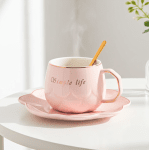 розова чаша за кафе или чай