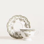 ретро чаша за кафе или чай в зелен цвят