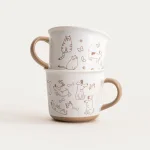 Порцеланова чаша за чай 300 мл NANDI - котенца, HOMLA Полша