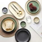 Керамична десертна чиния с борд 20 см - Nordic BEIGE