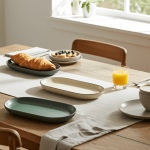 Керамично овално плато 31 х 17.7 см - Nordic GREEN