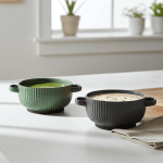 Керамична купа с дръжки 19.4 см -  1100 мл - Nordic GRAY