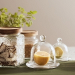 стъклен съд с капак 9 см