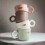 Порцеланова чаша за кафе или чай 300 мл ENJOY- зелена, HOMLA Полша