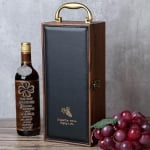 Дървена кутия за бутилка вино с аксесоари, 10 x 35 x 15 см, светъл цвят