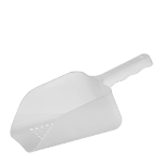 Лопатка перфорирана 1200 мл, 19.5 x 12 x h 9 см, пластмаса, бял цвят